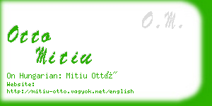 otto mitiu business card